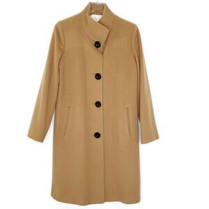 Fleurette Loro Piana Wool Cashmere Coat 4 Camel Oversized Boxy Baggy USA Made